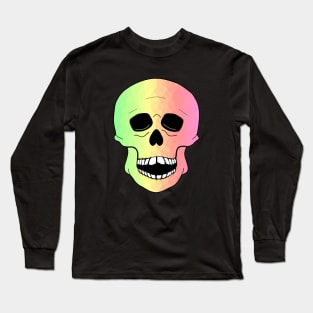 Happy Color Skull Long Sleeve T-Shirt